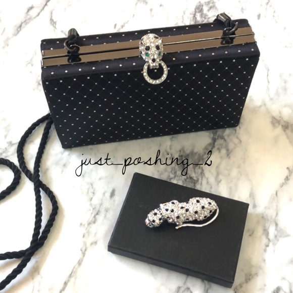 Kenneth Jay Lane Panther Pin and Clutch